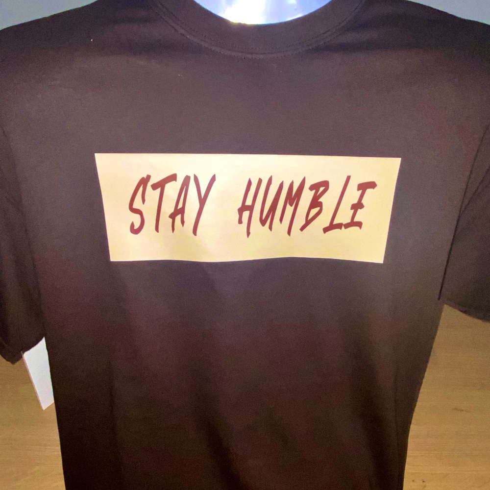 Stay Humble Crewneck Unisex Tee Brown/Cream (New)